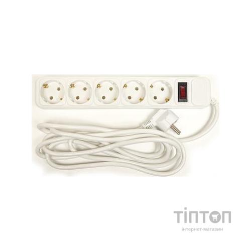 Мережевий фільтр живлення PowerPlant 3 м, 5 розеток, евростандарт (JY-1056/3) (PPSA10M30S5)