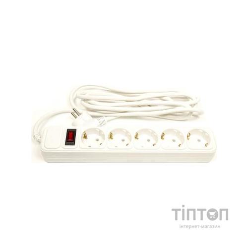 Мережевий фільтр живлення PowerPlant 3 м, 5 розеток, евростандарт (JY-1056/3) (PPSA10M30S5)