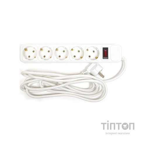 Мережевий фільтр живлення PowerPlant 3 м, 5 розеток, евростандарт (JY-1056/3) (PPSA10M30S5B)