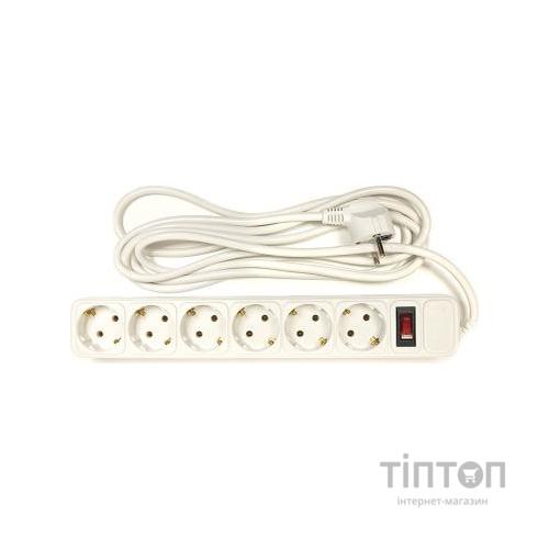 Мережевий фільтр живлення PowerPlant 3 м, 6 розеток, евростандарт (JY-1057/3) (PPSA10M30S6)