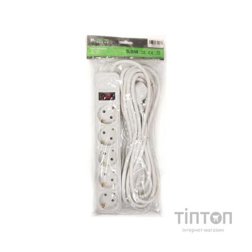 Мережевий фільтр живлення PowerPlant 5 м, 5 розеток, евростандарт (JY-1056/5) (PPSA10M50S5)