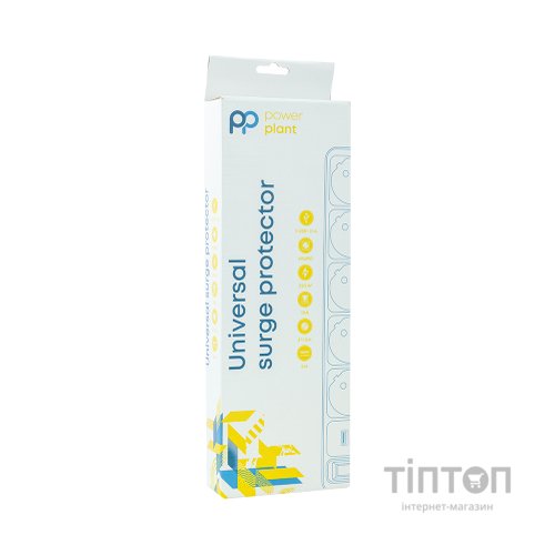 Мережевий фільтр живлення PowerPlant 5м, 5 розеток, USB 2.1A (JY-1056U/5) (PPSA10M50S5U)