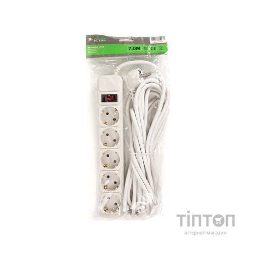 Мережевий фільтр живлення PowerPlant 7 м, 5 розеток, 3x1.5мм2, евростандарт (JY-1056/7) (PPSA10M70S5)