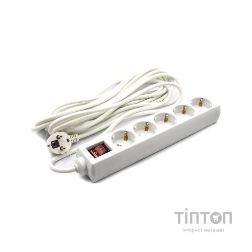 Мережевий фільтр живлення PowerPlant 7 м, 5 розеток, 3x1мм2 (PPSA08M70S5)
