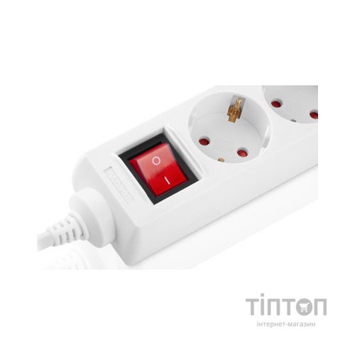 Мережевий фільтр живлення REAL-EL RS-6 Protect M 1.8m, white (EL122300031)