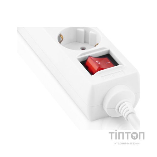 Мережевий фільтр живлення REAL-EL RS-6 Protect M 1.8m, white (EL122300031)