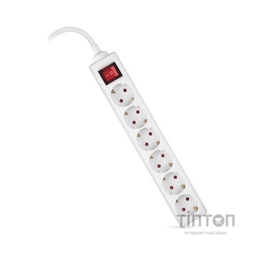 Мережевий фільтр живлення REAL-EL RS-6 Protect M 3m, white (EL122300033)