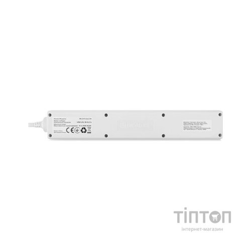 Мережевий фільтр живлення REAL-EL RS-6 Protect M 5m, white (EL122300035)