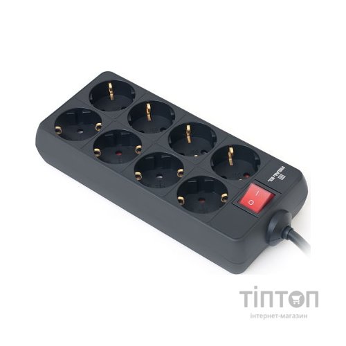 Мережевий фільтр живлення REAL-EL RS-8 Protect 5m, black (EL122300024)