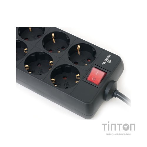 Мережевий фільтр живлення REAL-EL RS-8 Protect 5m, black (EL122300024)