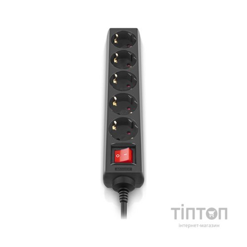 Мережевий фільтр живлення REAL-EL RS-Protect M 1.8m, black (EL122300026)