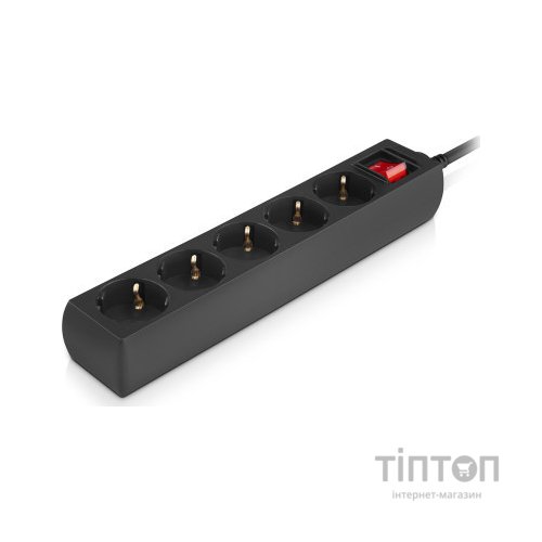 Мережевий фільтр живлення REAL-EL RS-Protect M 5m, black (EL122300030)