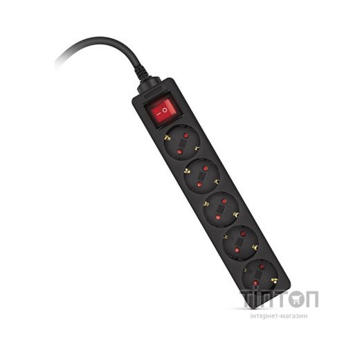 Мережевий фільтр живлення REAL-EL RS-Protect M 5m, black (EL122300030)