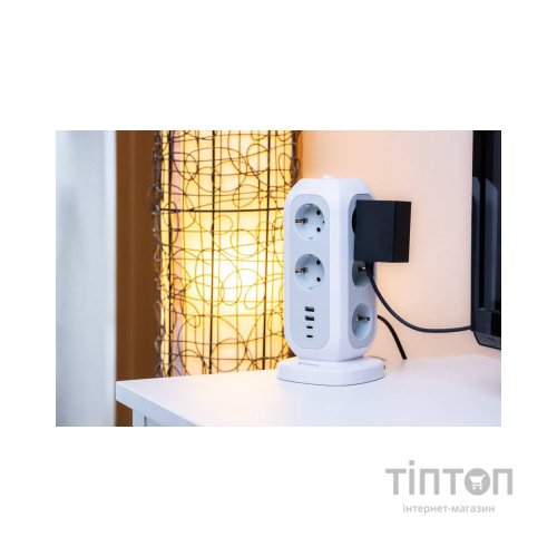 Мережевий фільтр живлення Verbatim 11 розеток, 2 x USB-C та 2 x USB-A (49547)