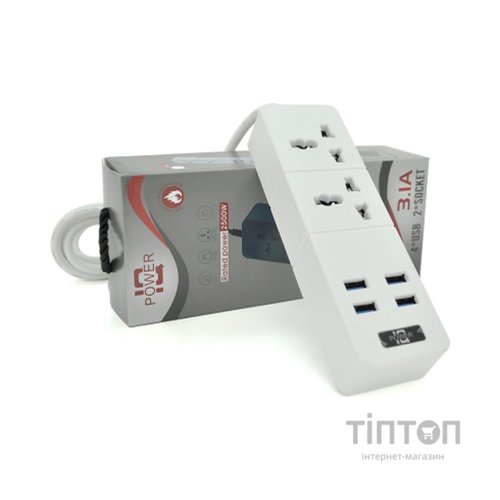 Мережевий фільтр живлення Voltronic TВ-Т07, 2роз, 4*USB White (ТВ-Т07-White)