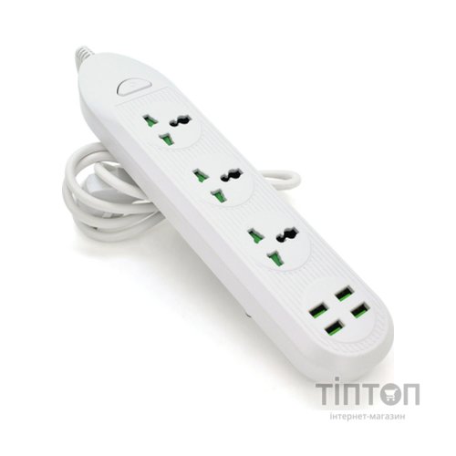 Мережевий фільтр живлення Voltronic TВ-Т16mini, 3роз, 4*USB White (ТВ-Т16mini-White)