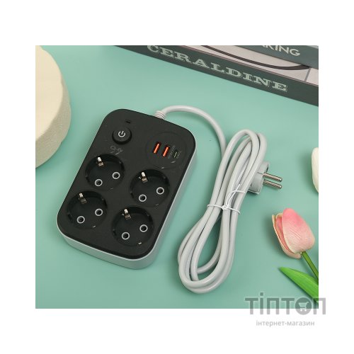 Мережевий фільтр живлення XoKo XK-SP-4-2-1-BK