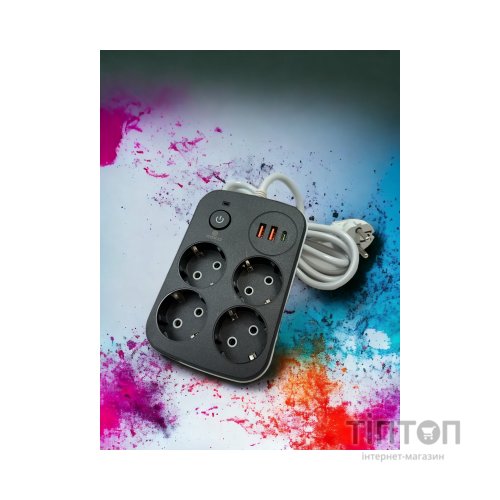 Мережевий фільтр живлення XoKo XK-SP-4-2-1-BK