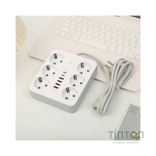 Мережевий фільтр живлення XoKo XK-SP-6-4-2-WH