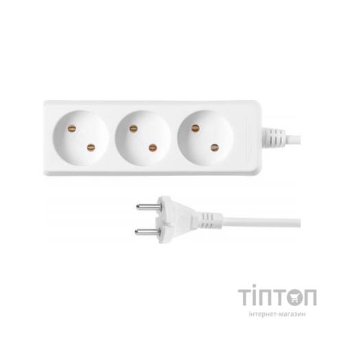 Мережевий подовжувач 2E 3 розетки, 1.8м (2E-U03M1.8)