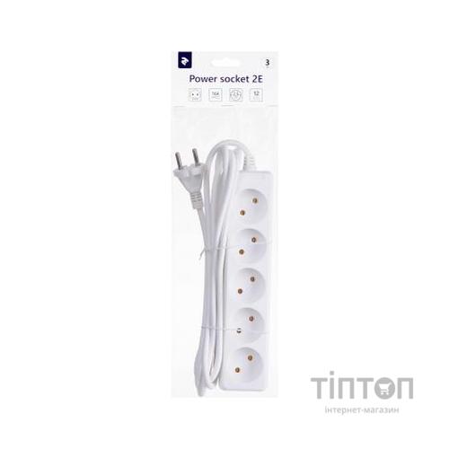 Мережевий подовжувач 2E 5 розеток, 3м (2E-U05M3)