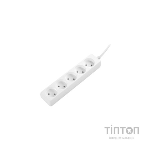 Мережевий подовжувач 2E 5XCEE7/17, 1.5м, white (2E-U0510M1.5)