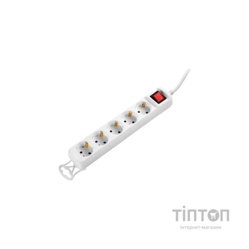 Мережевий подовжувач 2E 5XSchuko з вимикачем,1.5м, white (2E-U05ESM1.5)