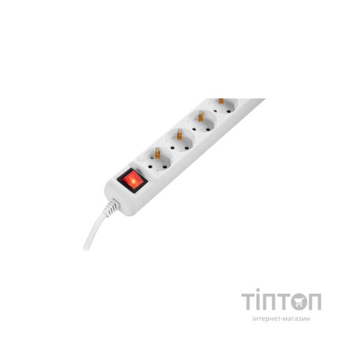 Мережевий подовжувач 2E 5XSchuko з вимикачем,1.5м, white (2E-U05ESM1.5)