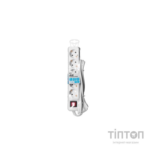 Мережевий подовжувач 2E 5XSchuko з вимикачем,1.5м, white (2E-U05ESM1.5)