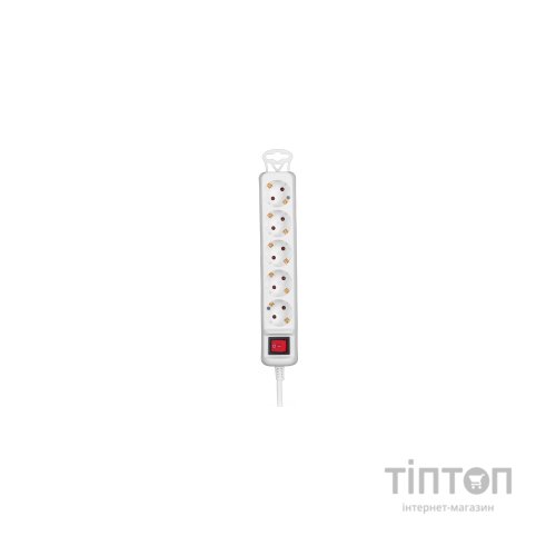 Мережевий подовжувач 2E 5XSchuko з вимикачем,5м, white (2E-U05ES15M5)