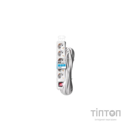 Мережевий подовжувач 2E 5XSchuko з вимикачем,5м, white (2E-U05ES15M5)