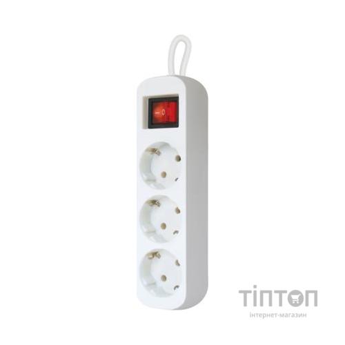 Мережевий подовжувач Defender S318 1.8 m 3 роз switch white (99233)