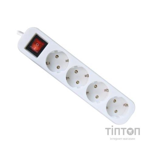 Мережевий подовжувач Defender S450 5.0 m 4 роз switch white (99239)