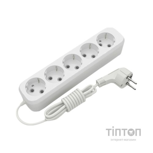Мережевий подовжувач Electrum C-ES-1792 2.0m 5 роз, white (C-ES-1792)
