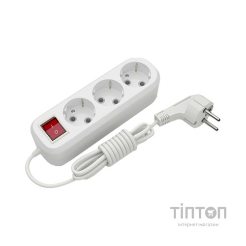 Мережевий подовжувач Electrum C-ES-1813 3.0m, 3 роз, white (C-ES-1813)