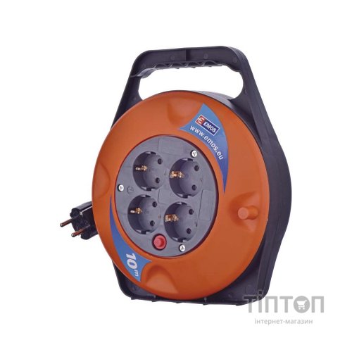 Мережевий подовжувач EMOS катушка 4 роз., 10 м (P19510)