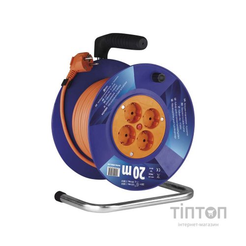 Мережевий подовжувач EMOS катушка 4 роз., 20 м (P09220)