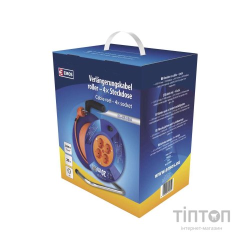 Мережевий подовжувач EMOS катушка 4 роз., 20 м (P09220)