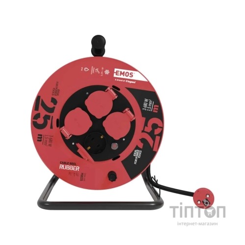 Мережевий подовжувач EMOS катушка 4 роз., 25 м (P08225)