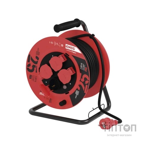 Мережевий подовжувач EMOS катушка 4 роз., 25 м (P08225)