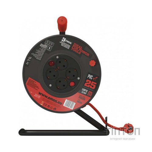 Мережевий подовжувач EMOS катушка 4 роз., 25 м (P092251)