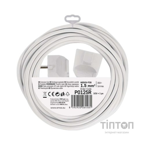 Мережевий подовжувач EMOS P0125R