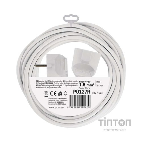 Мережевий подовжувач EMOS P0127R