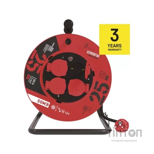 Мережевий подовжувач EMOS P19625, 25m, 2.5mm2 (P19625)