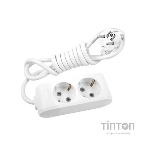 Мережевий подовжувач Panasonic X-tendia із заземленням 2 розетки, 3м (WLTB04232GR-UA)