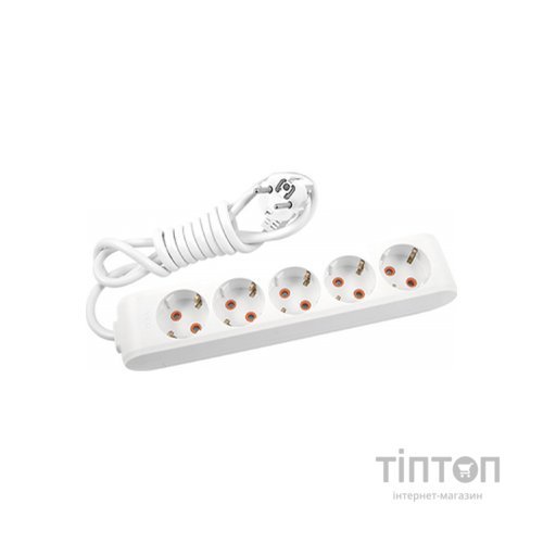 Мережевий подовжувач Panasonic X-tendia із заземленням 5 розеток, 5м (WLTB04552GR-UA)