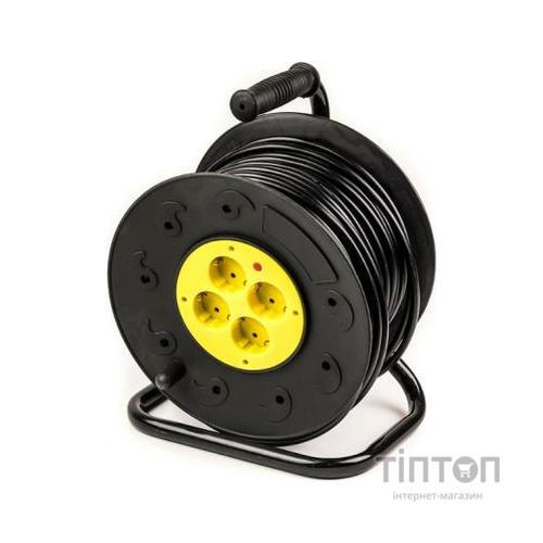 Мережевий подовжувач PowerPlant 50 м, 3x2.5мм2, 16А, (JY-2002/50) (PPRA16M50S4L)