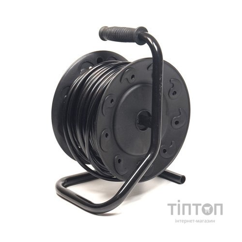 Мережевий подовжувач PowerPlant катушка 25 м, 3x2.5мм2, 16А, 4 розетки (PPRA16M25S4L)