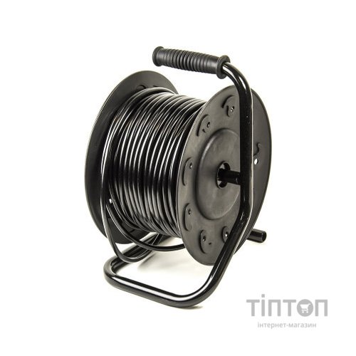 Мережевий подовжувач PowerPlant катушка 40 м, 2x1.0мм2, 8А, 4 розетки (JY-2000/40) (PPRA08M400S4)