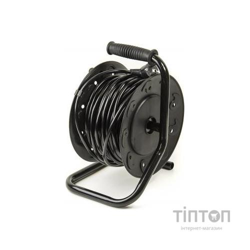 Мережевий подовжувач PowerPlant на катушке 20 м, 4 розетки, морозостойкий (JY-2002/20) (PPRA10M20S4L)